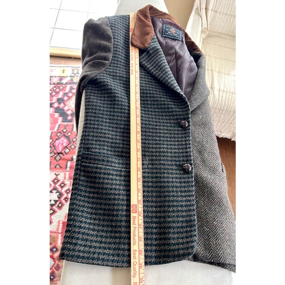 Vintage THE LIMITED COLLECTION Tweed Jacket with Suede Collar - M/L - Picture 10 of 11